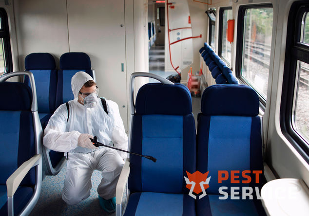 Дезинфекция железнодорожного транспорта в  Кингисеппе от 1900 руб. Работаем 24/7. Дезинфекция с соблюдением СанПиН. 100% Безопасно!